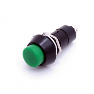 Self-locking Push Button - 12mm round bistable button (green)