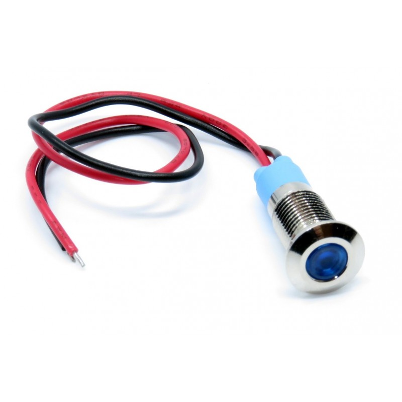 Wodoodporna kontrolka LED 9-12V 8mm (niebieska)