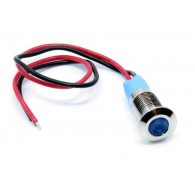 Waterproof LED indicator light 9-12V 8mm (blue)