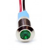 Wodoodporna kontrolka LED 9-12V 8mm (zielona)