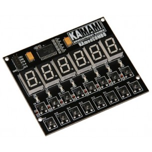 KAmodCOMBO - moduł z 16-przyciskową klawiaturą i 6-cyfrowym wyświetlaczem LED (STLED316S)