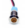 Waterproof LED indicator light 9-12V 8mm (yellow)