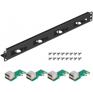 Rack with Micro HDMI Adapter Boards - szyna z adapterami Micro HDMI dla Raspberry Pi