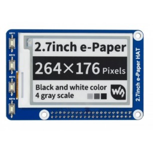 2.7inch e-Paper HAT - module with 2.7" 264x176 e-Paper display for Raspberry Pi