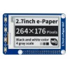 2.7inch e-Paper HAT - moduł z wyświetlaczem e-Paper 2,7" 264x176 dla Raspberry Pi