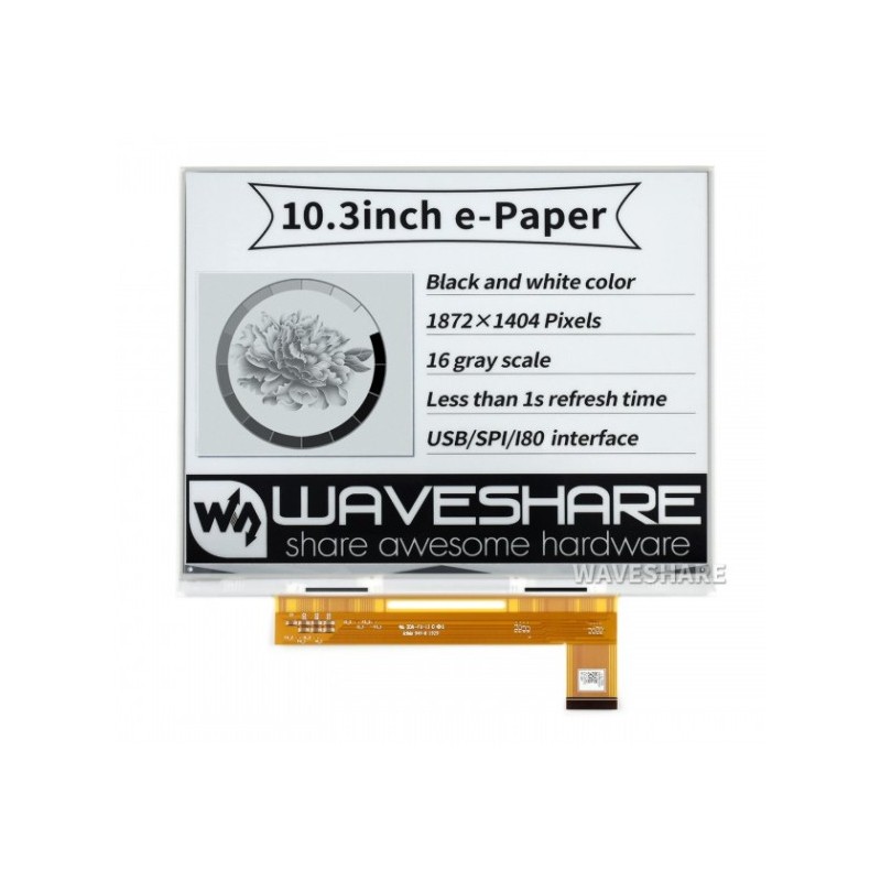 10.3inch e-Paper - black and white 10.3" 1872x1404 e-Paper display