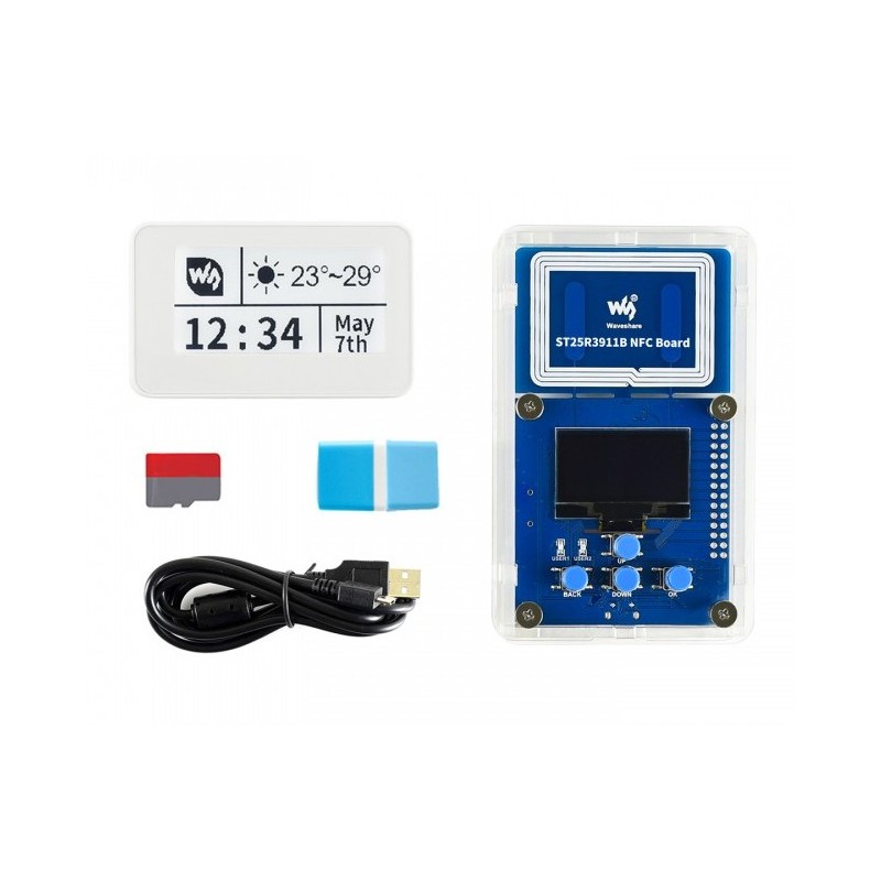 2.13inch NFC e-Paper Eval Kit - zestaw z wyświetlaczem e-Paper 2,13" + czytnik NFC