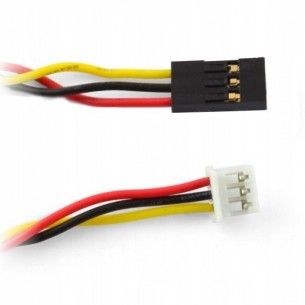 3-pin cable with JST PH2.0 female plug to female goldpin, 10 cm