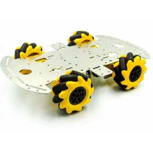 Aluminum platform for building a mobile robot with Mecanum wheels