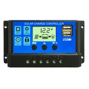 Charger with LCD display for solar panels