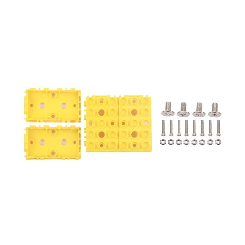 Grove Yellow Wrapper 1*2 - mounting for Grove modules (yellow) - 4 pcs.