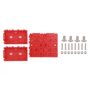Grove Red Wrapper 1*2 - mounting for Grove modules (red) - 4 pcs.