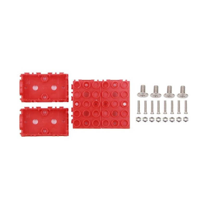 Grove Red Wrapper 1*2 - mounting for Grove modules (red) - 4 pcs.
