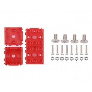 Grove Red Wrapper 1*1 - mounting for Grove modules (red) - 4 pcs.