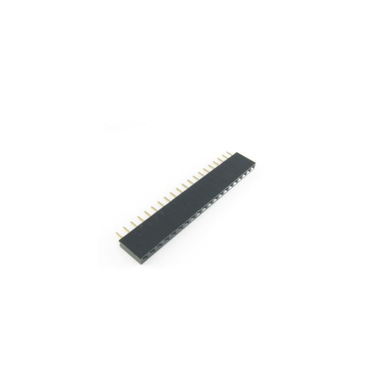 Female goldpin connector 20-pin straight 2mm, THT
