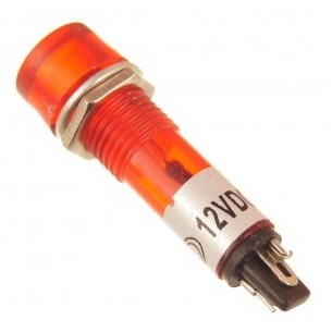XD10-3 - kontrolka 12V 10mm (czerwona)