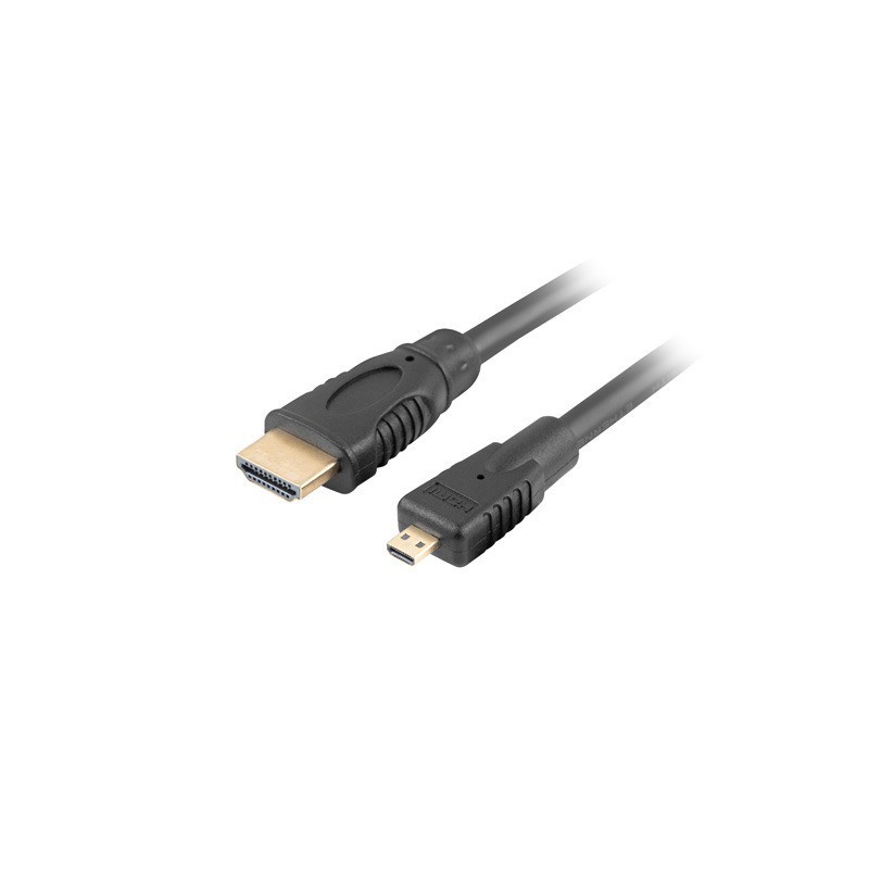 Kabel HDMI(M) na HDMI MICRO(M) V1.4 1.8M 4K 3D czarny Lanberg Z29850