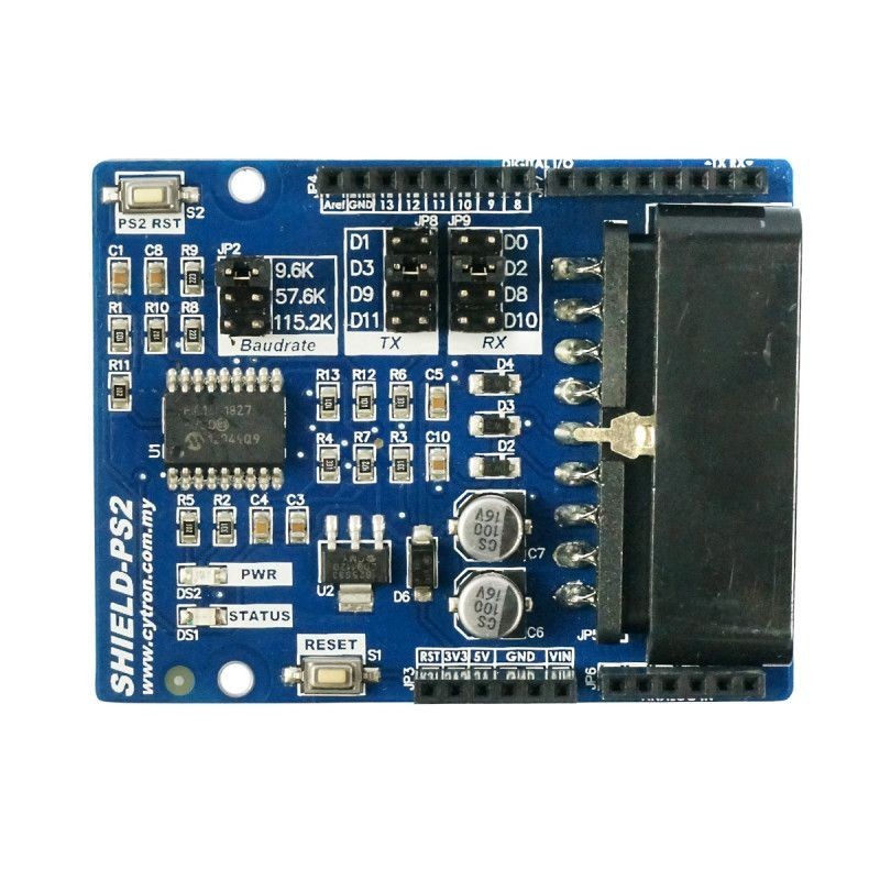 PS2 Shield - expansion module with PS2 controller connector for Arduino ...