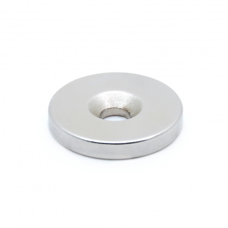 Round neodymium magnet 30x5mm with hole 6,5mm