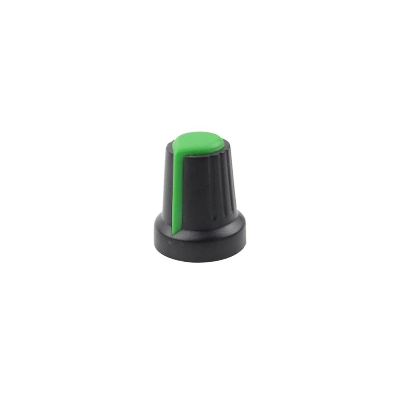 Pokrętło potencjometru 6mm (zielone)
