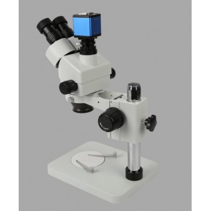 KS-37045A - mikroskop stereoskopowy 7x-45x z kamerą (biały)