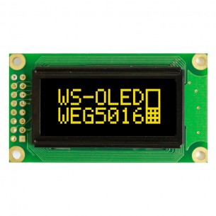 WEG005016ALPP5N00100 - wyświetlacz OLED 1,26" 50x16 (żółty)