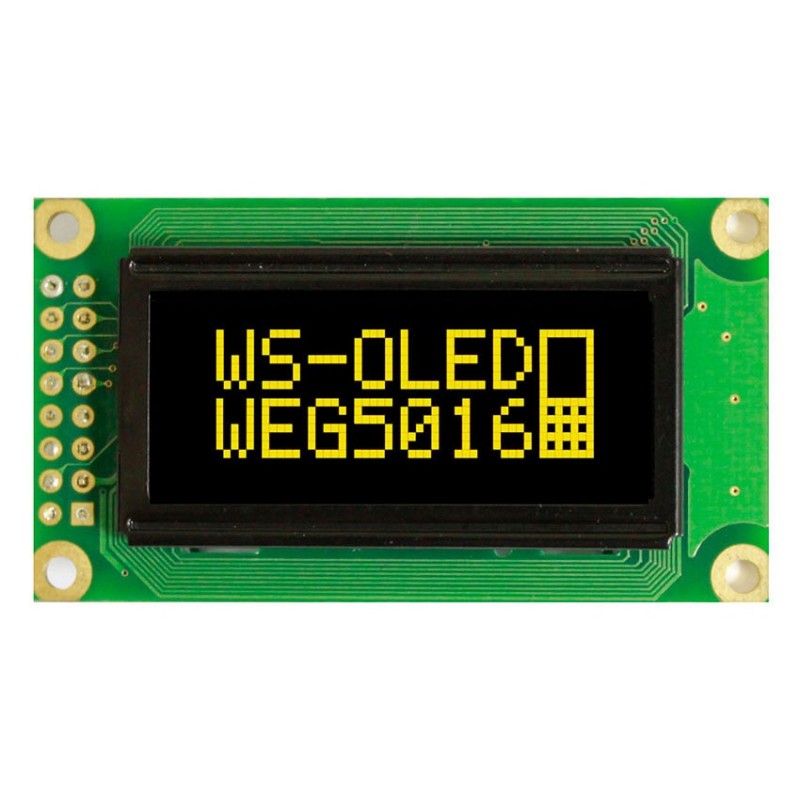 WEG005016ALPP5N00100 - wyświetlacz OLED 1,26" 50x16 (żółty)