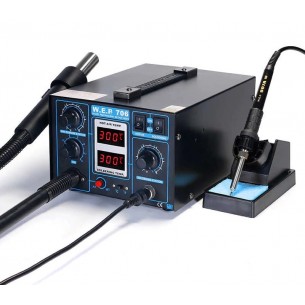 WEP 706 - 2in1 Hotair + tip soldering station with Twin Turbo system