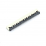 ZIF FFC/FPC female connector, 0.5mm pitch, 50 pin, bottom contact, horizontal