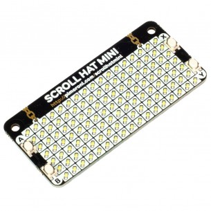 Scroll HAT Mini - module with 17x7 LED matrix display for Raspberry Pi (white)
