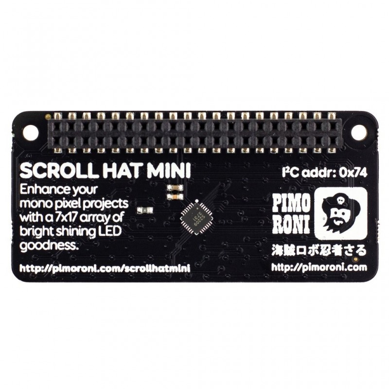Scroll HAT Mini module with 17x7 LED matrix display for Raspberry Pi  (white) Kamami on-line store