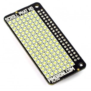 Scroll pHAT HD - moduł z wyświetlaczem matrycowym LED 17x7 dla Raspberry Pi (żółty)