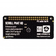 Scroll pHAT HD - module with 17x7 LED matrix display for Raspberry Pi (yellow)