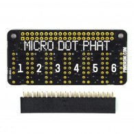 Micro Dot pHAT - moduł z 6 wyświetlaczami matrycowymi LED 5x7 dla Raspberry Pi (czerwony)