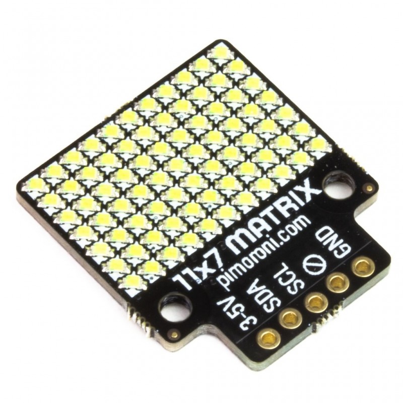 11x7 LED Matrix Breakout - moduł z wyświetlaczem matrycowym LED 11x7 (biały)