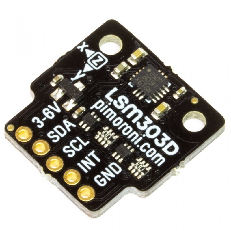 LSM303D 6DoF Motion Sensor Breakout - module with 6-axis motion sensor (accelerometer + magnetometer)