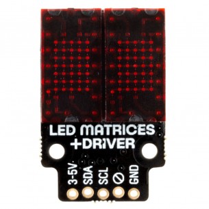 LED Dot Matrix Breakout - moduł z 2 wyświetlaczami matrycowymi LED 5x7 (czerwony)