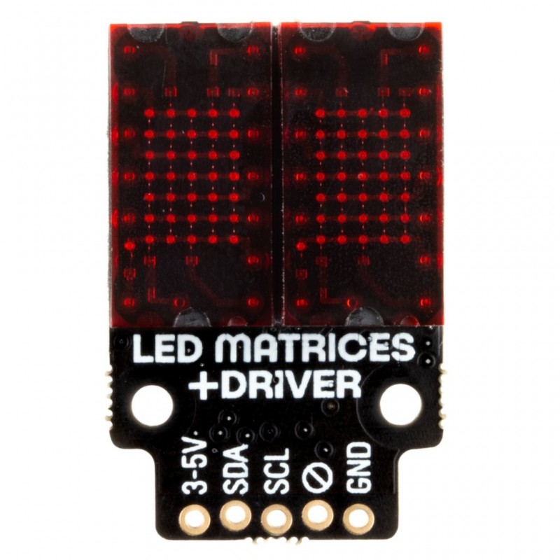 LED Dot Matrix Breakout - module with two 5x7 LED matrix displays (red)