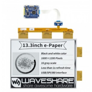 13.3inch e-Paper HAT - module with 13.3" 1600x1200 e-Paper display for Raspberry Pi