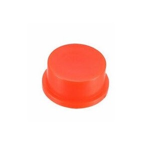 Cap for Tact Switch 12x12x7.3mm, round (red) - 10 pcs