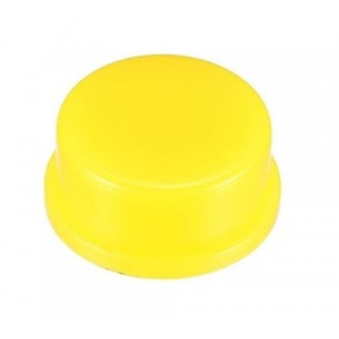 Cap for Tact Switch 12x12x7.3mm, round (yellow) - 10 pcs