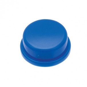 Cap for Tact Switch 12x12x7.3mm, round (blue) - 10 pcs