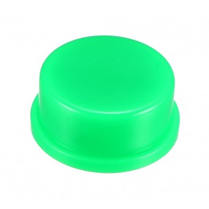 Cap for Tact Switch 12x12x7.3mm, round (green) - 10 pcs