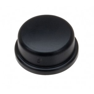 Cap for Tact Switch 12x12x7.3mm, round (black) - 10 pcs