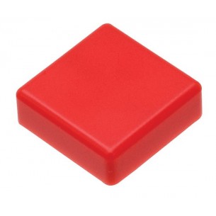 Nasadka na Tact Switch 12x12x7,3mm, kwadratowa (czerwona) - 10 szt.