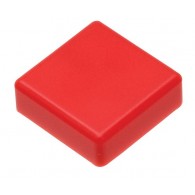 Cap for Tact Switch 12x12x7.3mm, square (red)