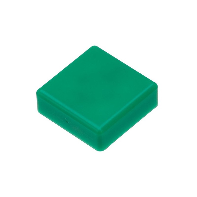 Nasadka na Tact Switch 12x12x7,3mm, kwadratowa (zielona)