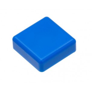 Cap for Tact Switch 12x12x7.3mm, square (blue) - 10 pcs