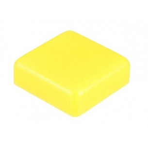 Nasadka na Tact Switch 12x12x7,3mm, kwadratowa (żółta) - 10 szt.