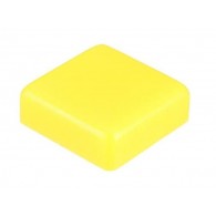 Cap for Tact Switch 12x12x7.3mm, square (yellow)